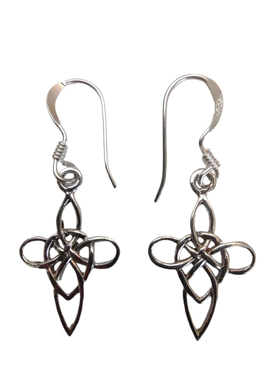 Aros Nudo de Bruja de Plata