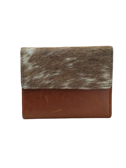 Billetera de cuero natural color café - Nazli