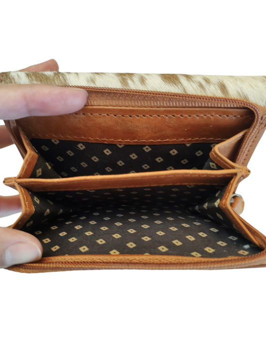 Billetera de cuero natural color café – Nazli