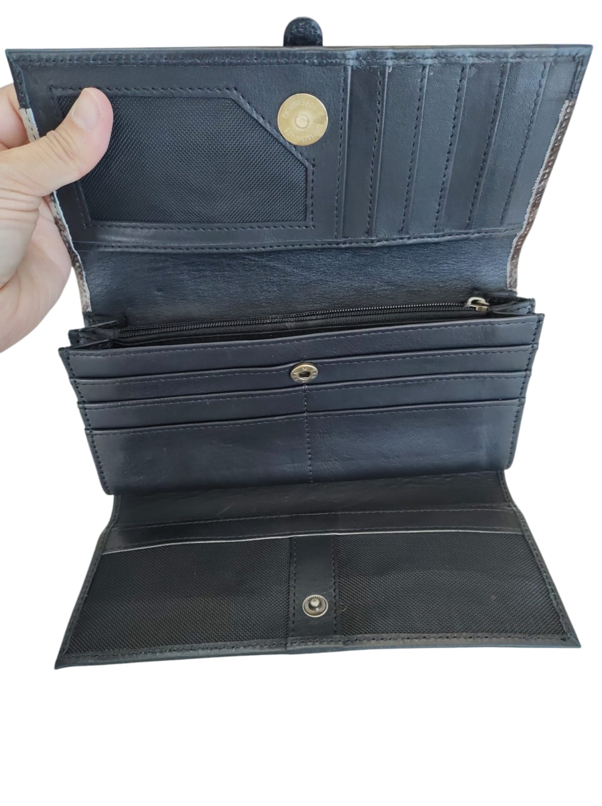 Billetera de cuero natural negra - Gul