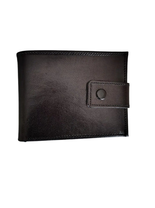 Billetera de cuero natural color negro hombre - Samir