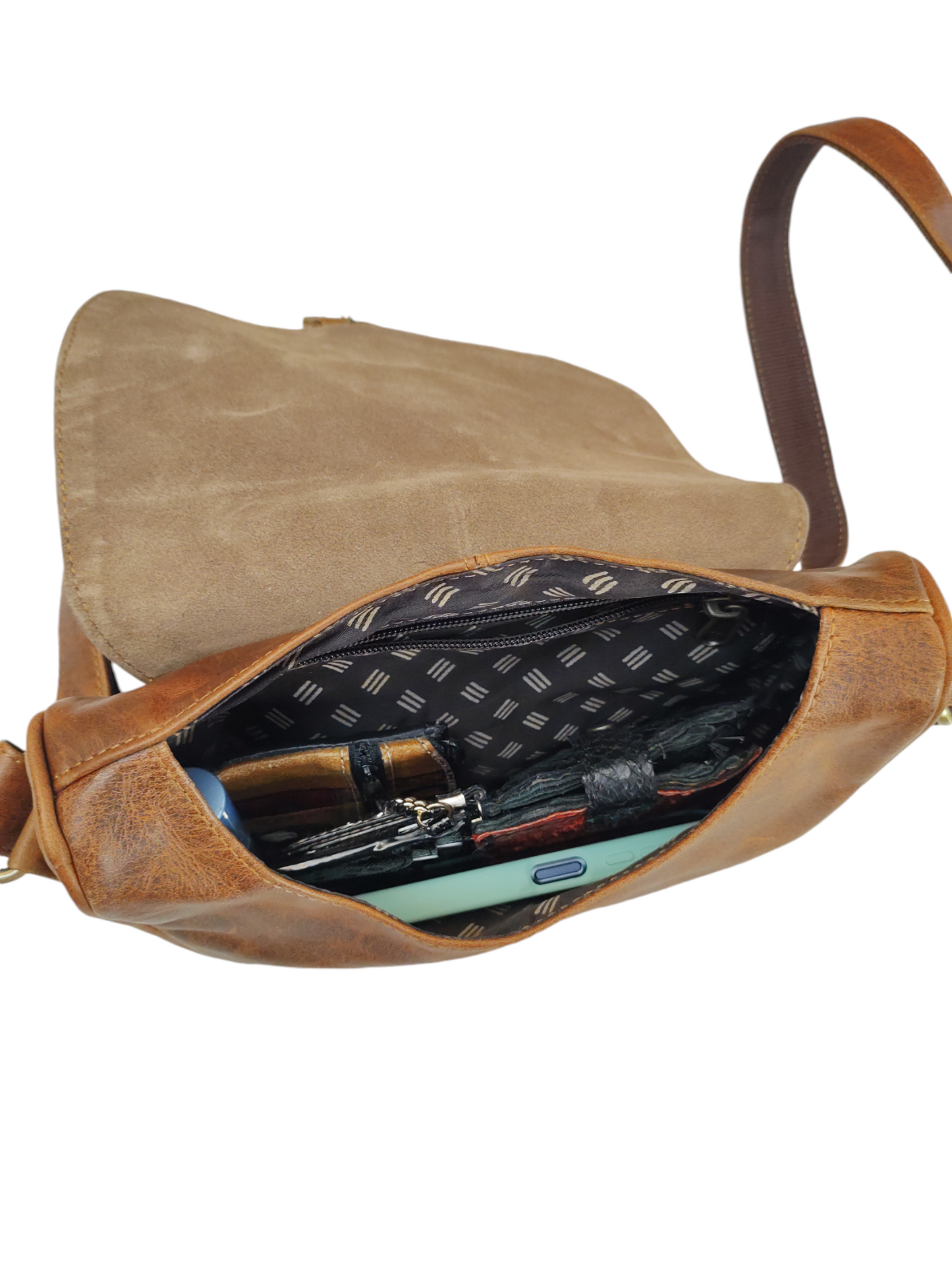 Cartera de cuero natural - Amira