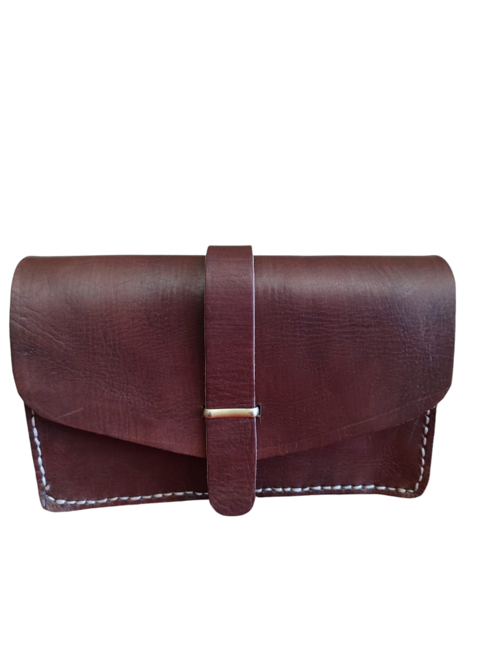 Cartera de cuero natural café – Muna
