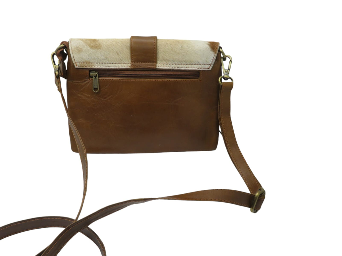 Cartera de cuero natural color cafe – Fairuz