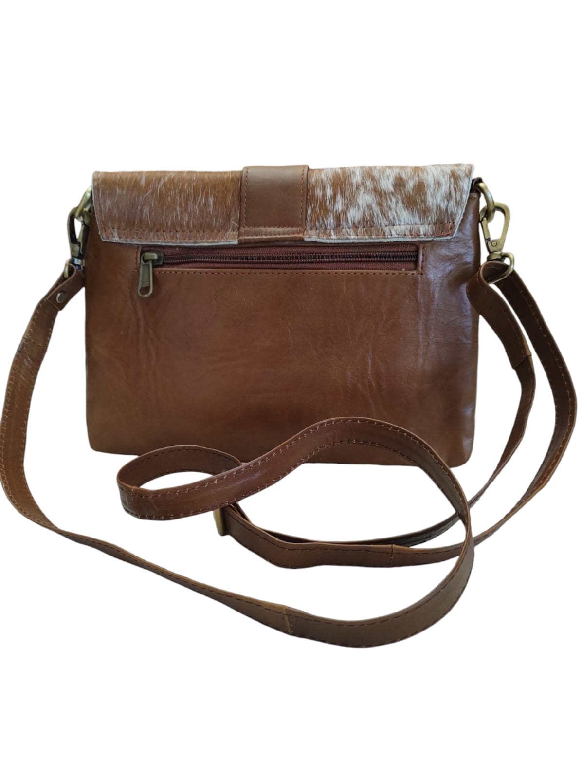 Cartera de cuero natural color café – Fairuz