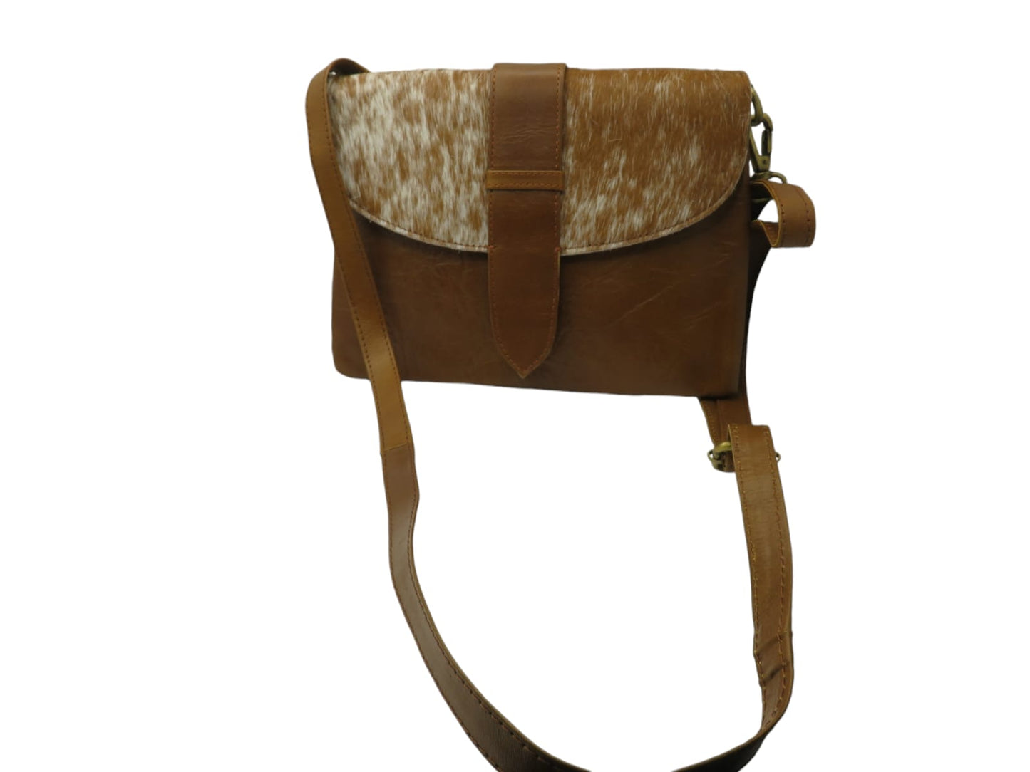 Cartera de cuero natural color café – Fairuz