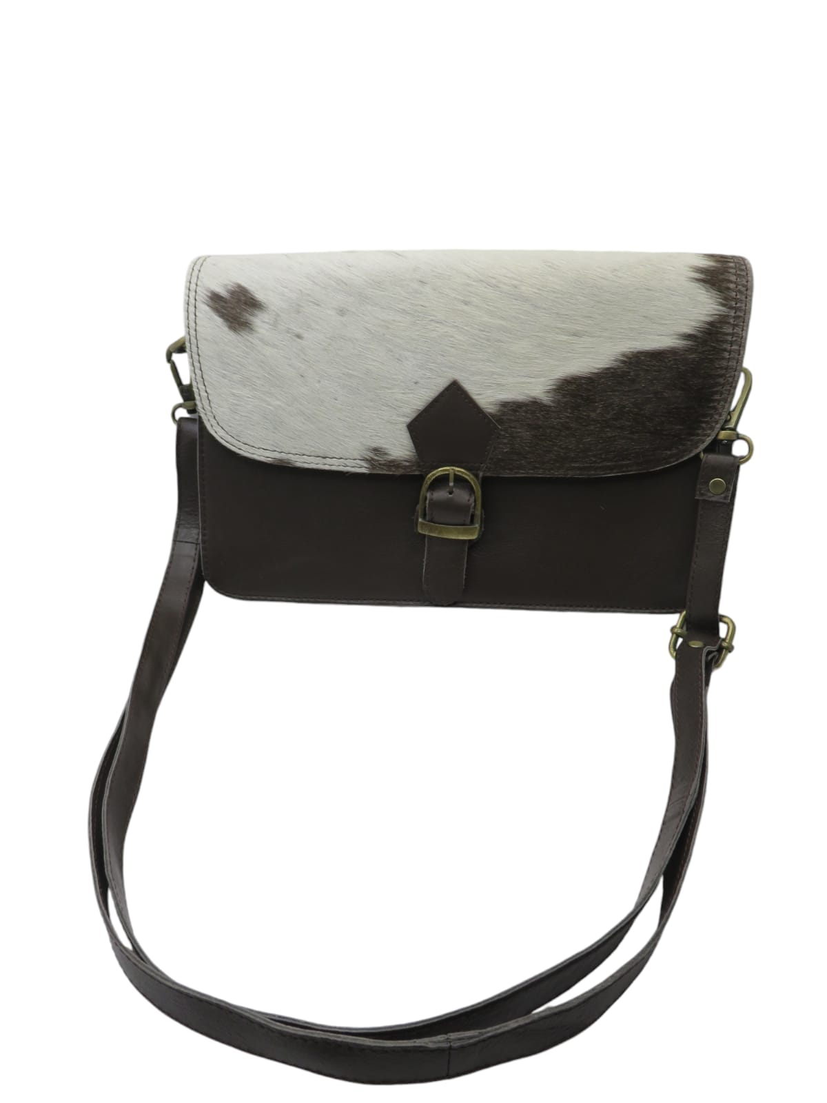 Cartera de cuero natural color café chocolate – Fariha