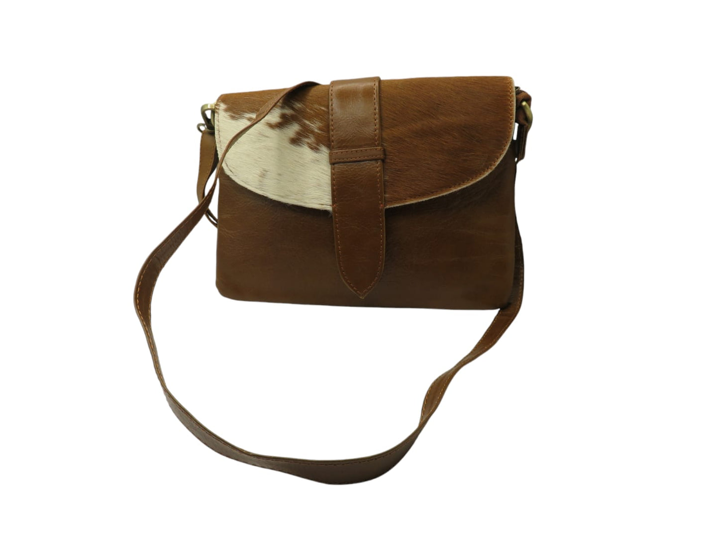 Cartera de cuero natural color café – Fairuz