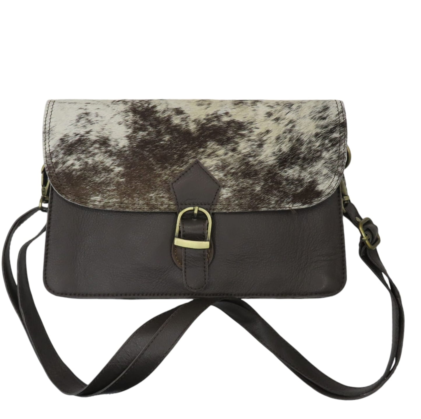 Cartera de cuero natural color café chocolate – Fariha