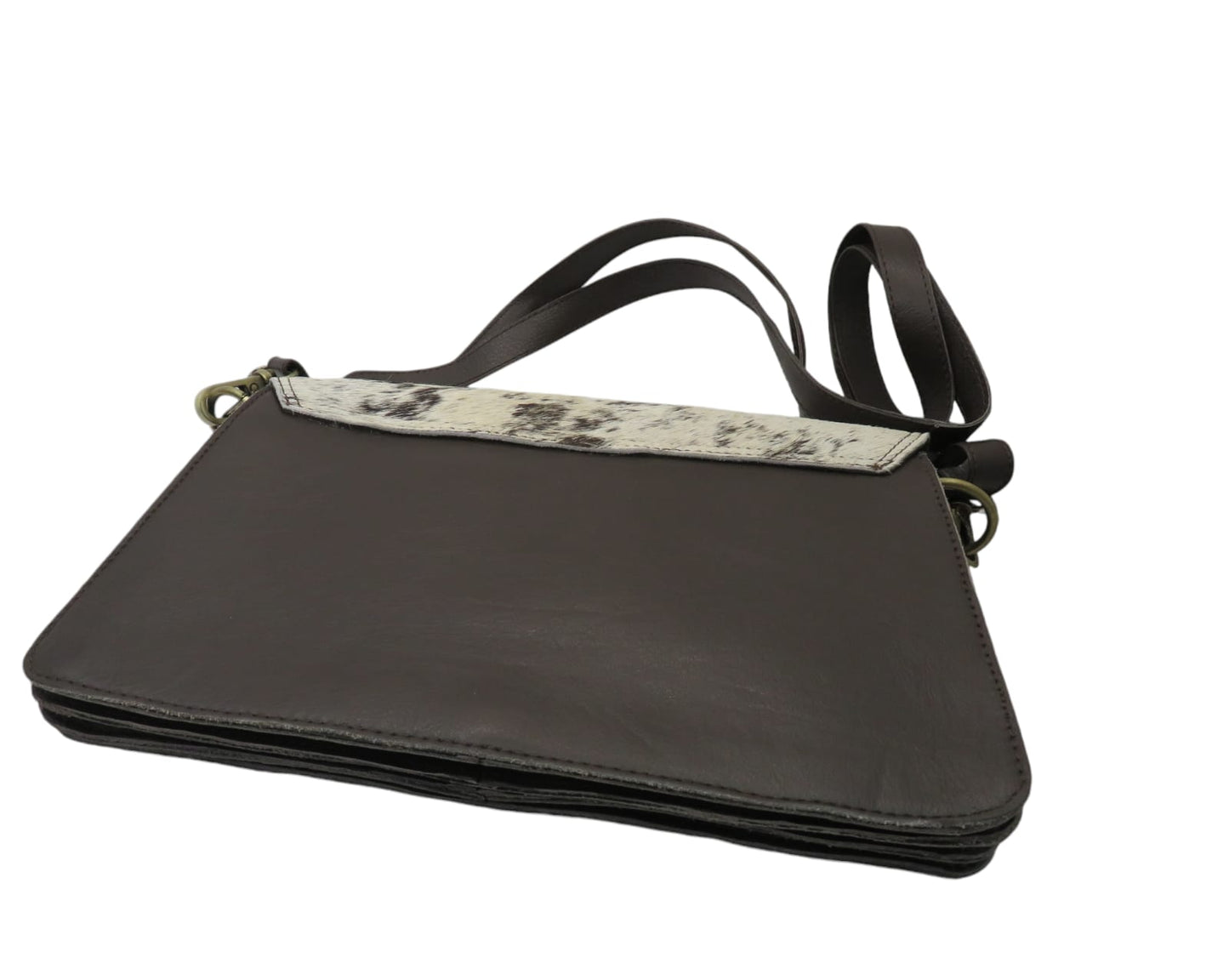 Cartera de cuero natural color café chocolate – Fariha
