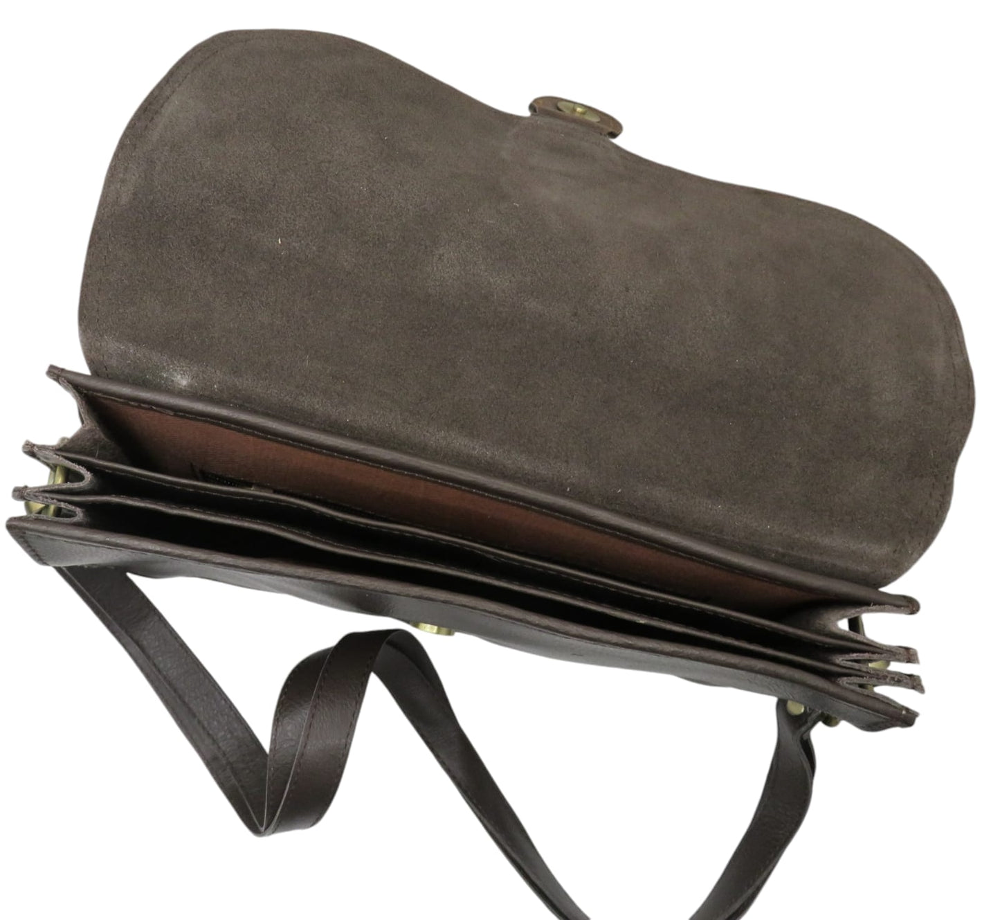 Cartera de cuero natural color café chocolate – Fariha