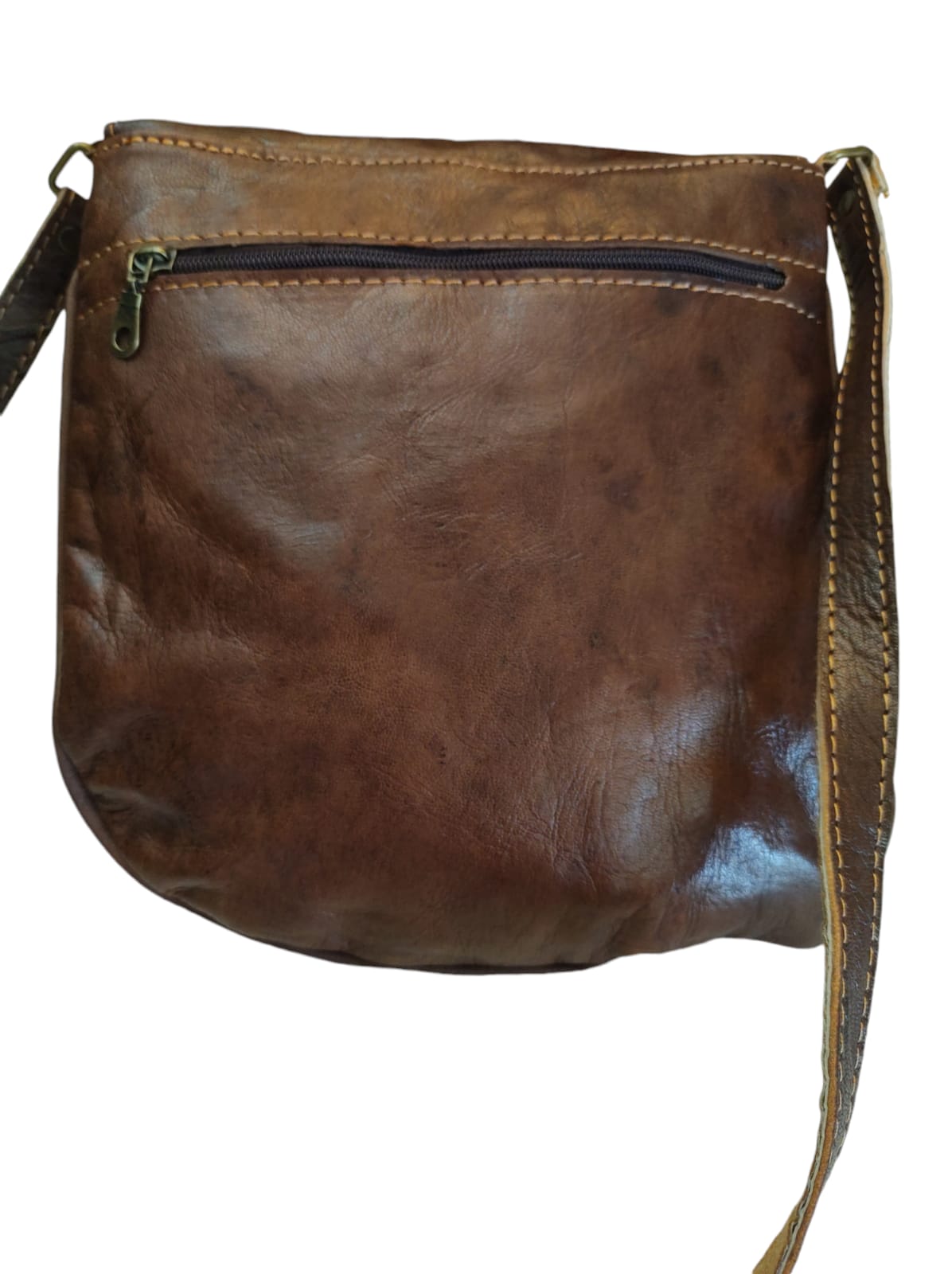 Cartera de cuero natural color café oscuro – Nawal
