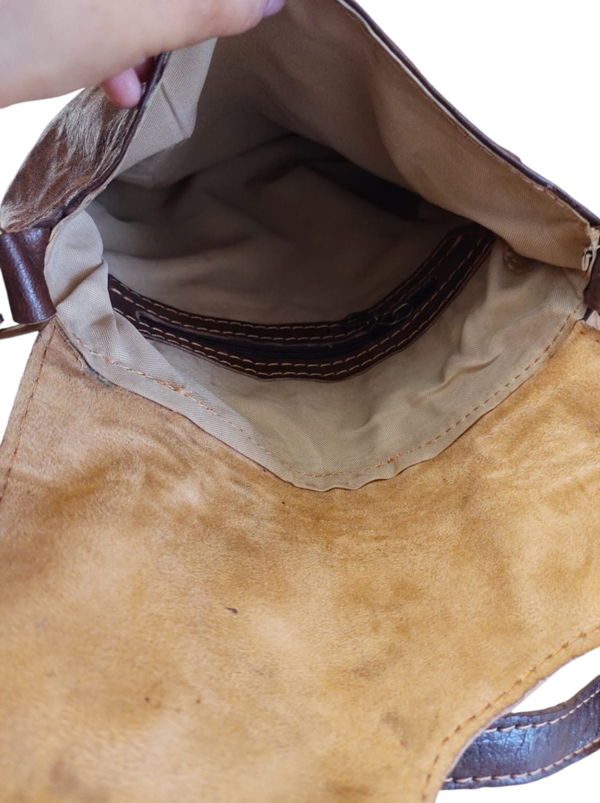 Cartera de cuero natural color café oscuro – Nawal