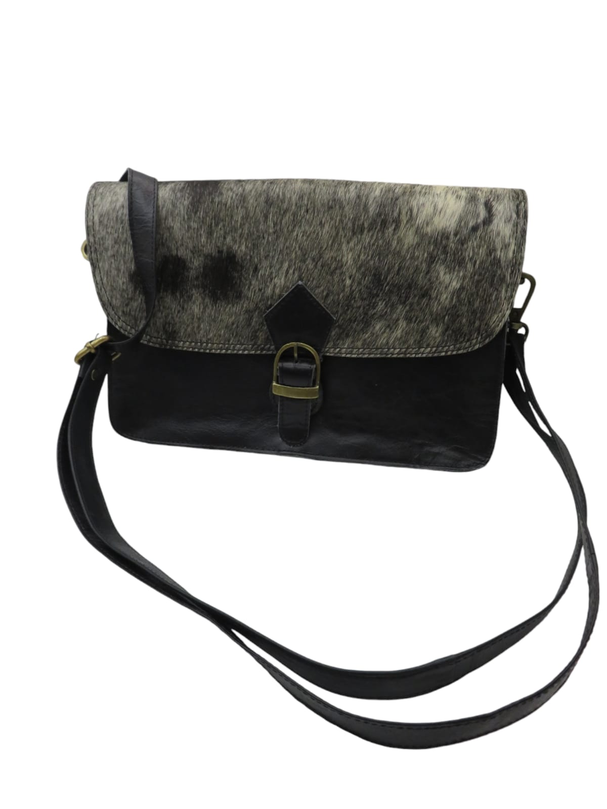 Cartera de cuero natural color negro – Fariha