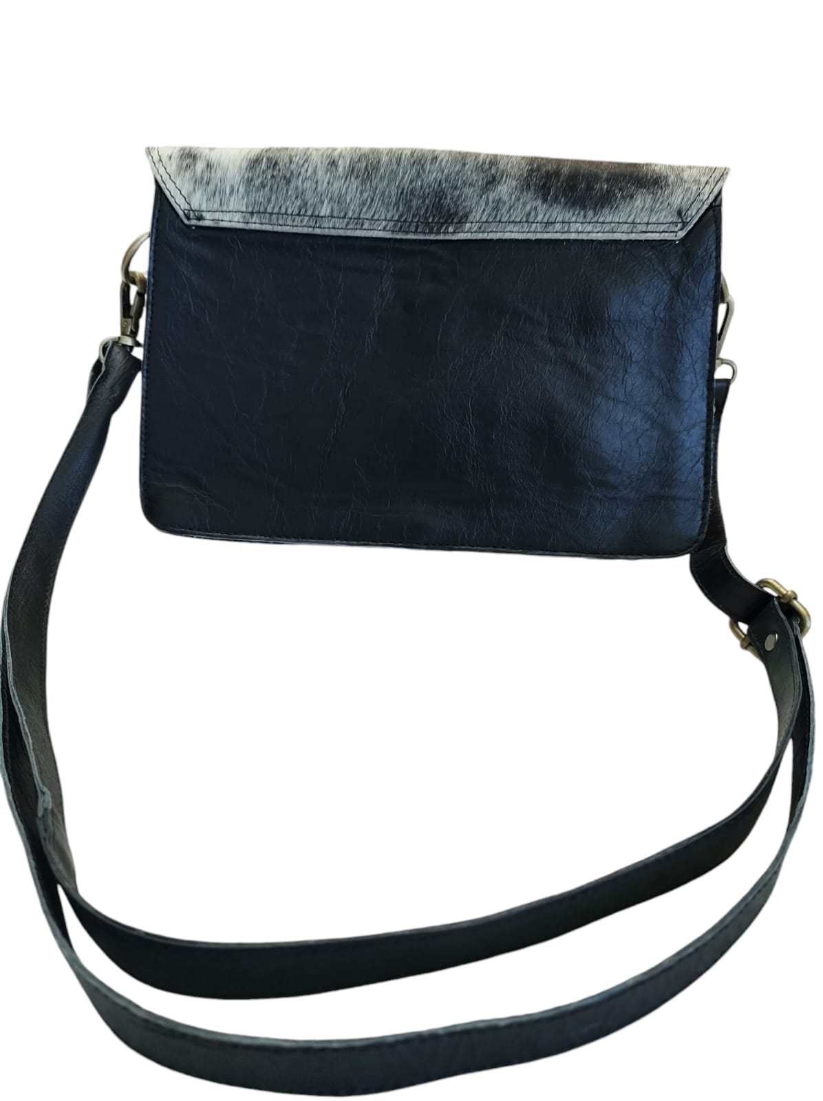 Cartera de cuero natural color negro – Fariha