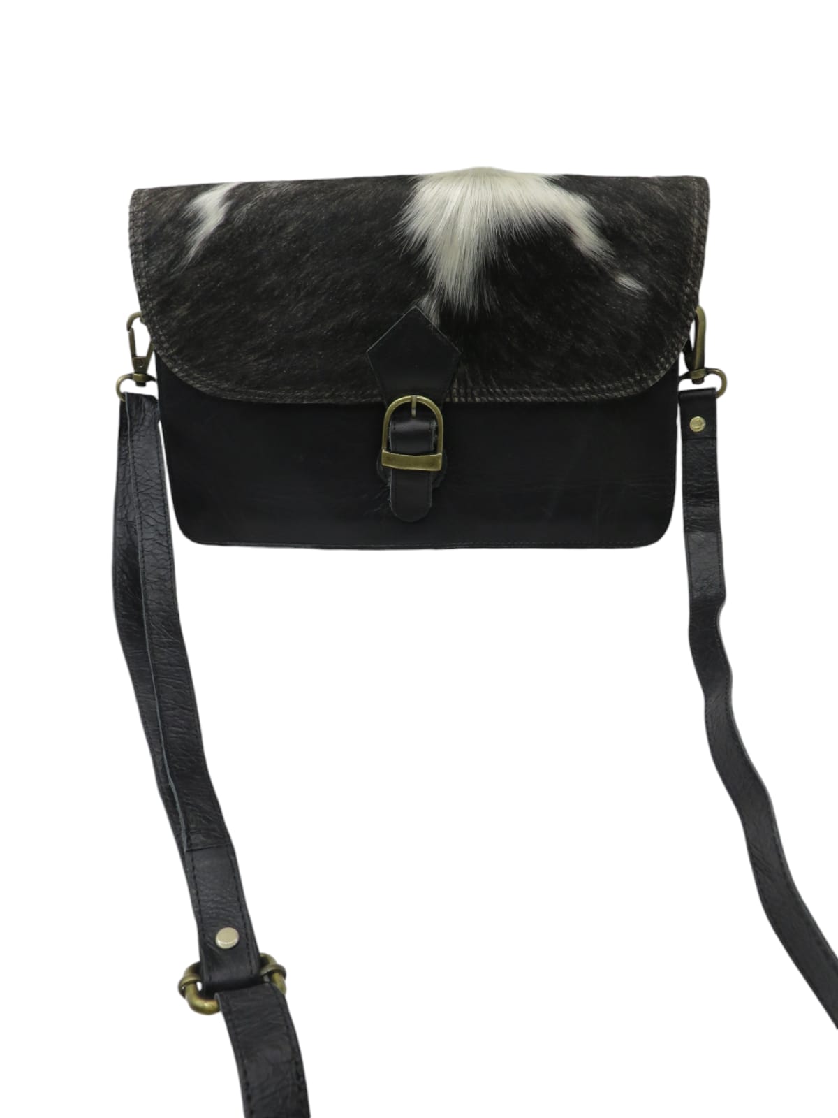 Cartera de cuero natural color negro – Fariha
