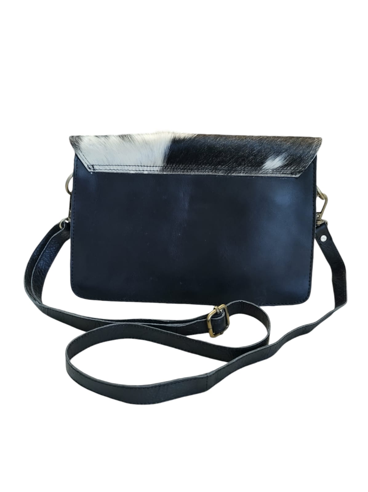 Cartera de cuero natural color negro – Fariha