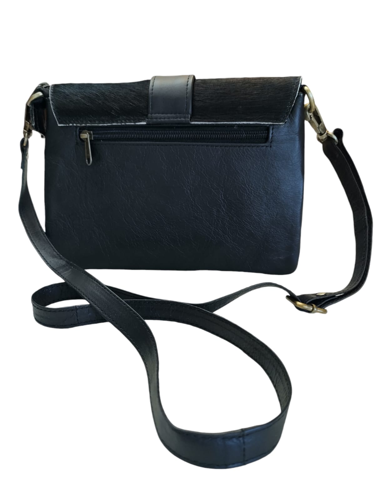 Cartera de cuero natural color negro – Fairuz