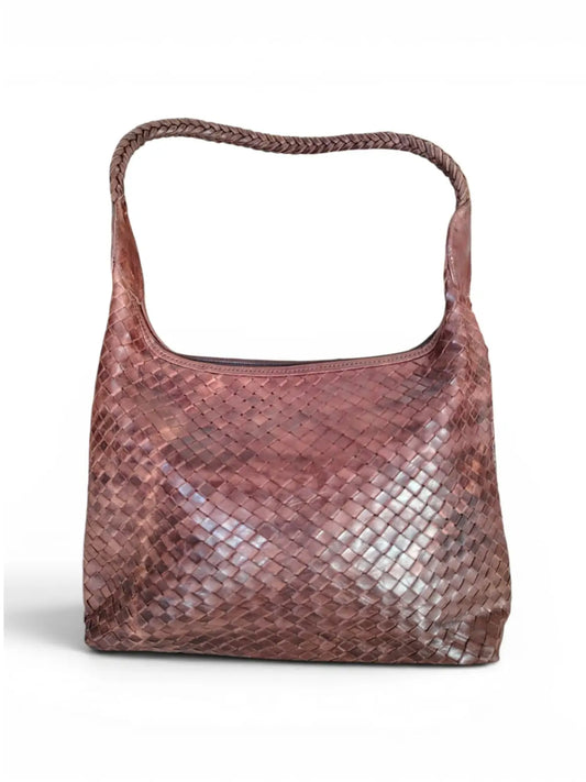 Cartera de cuero natural color café - Nur