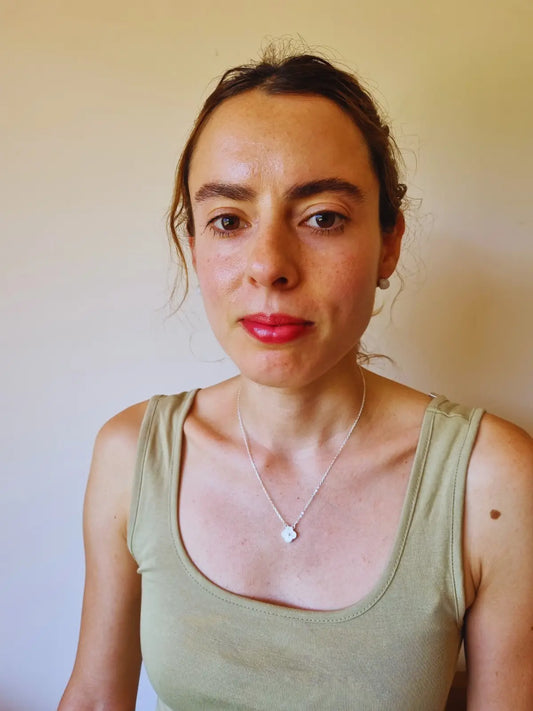 Colgante Trébol de plata 925 con circones blancos