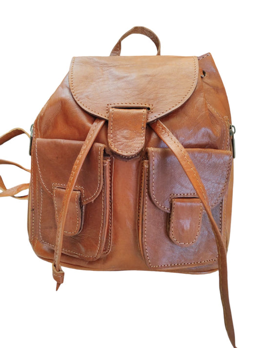 Mochila de cuero natural - Ayla