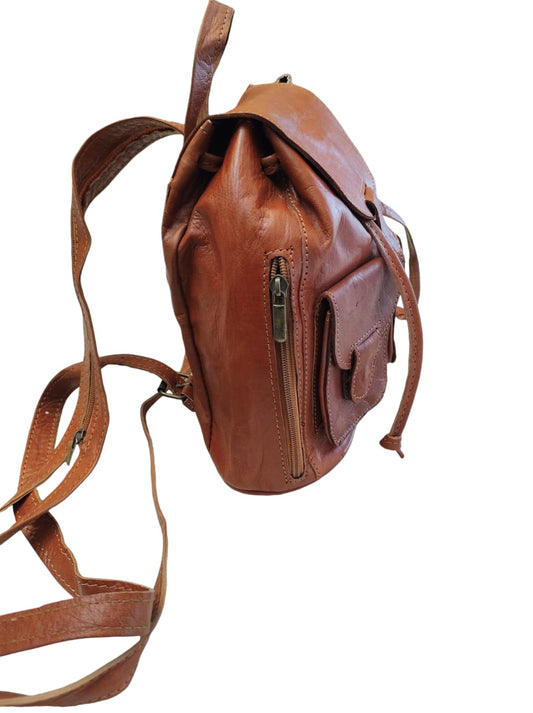 Mochila de cuero natural - Ayla