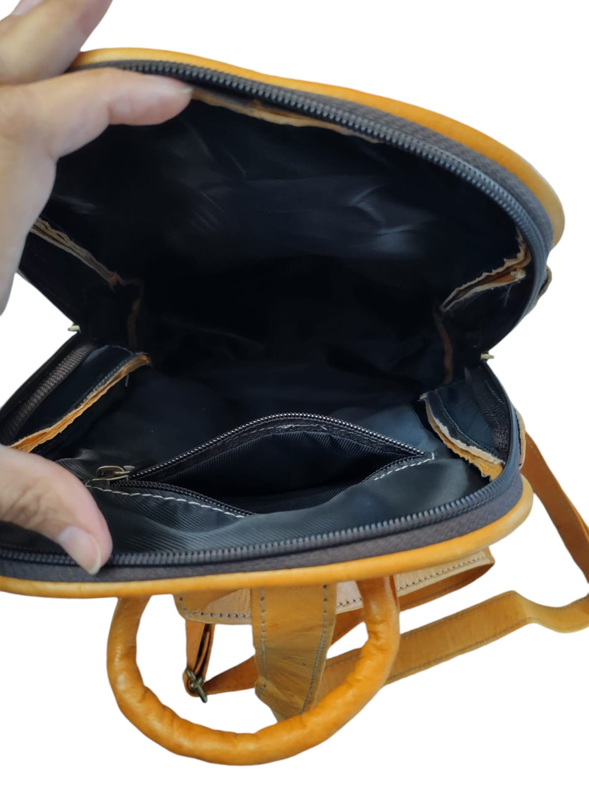 Mochila de cuero natural - Malak