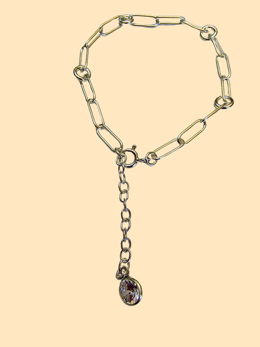Pulsera de plata 925 con punto de luz