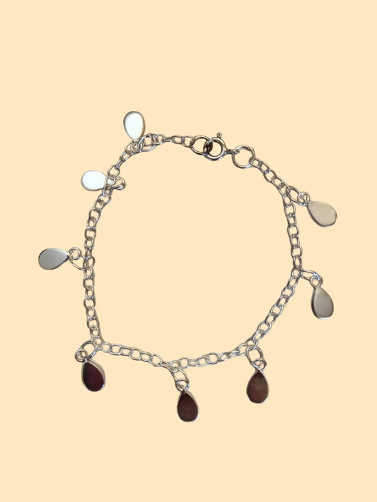 Pulsera con gotas de plata 925