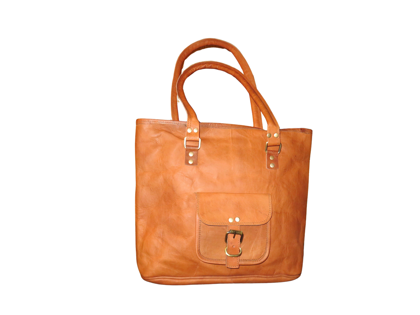 Tote Bag de cuero natural - Raissa