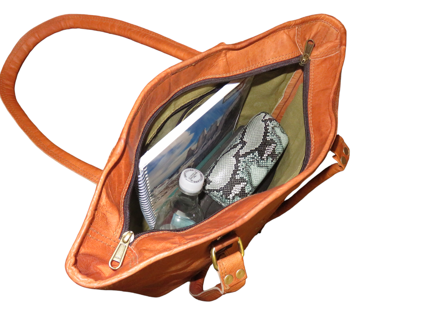 Tote Bag de cuero natural - Raissa