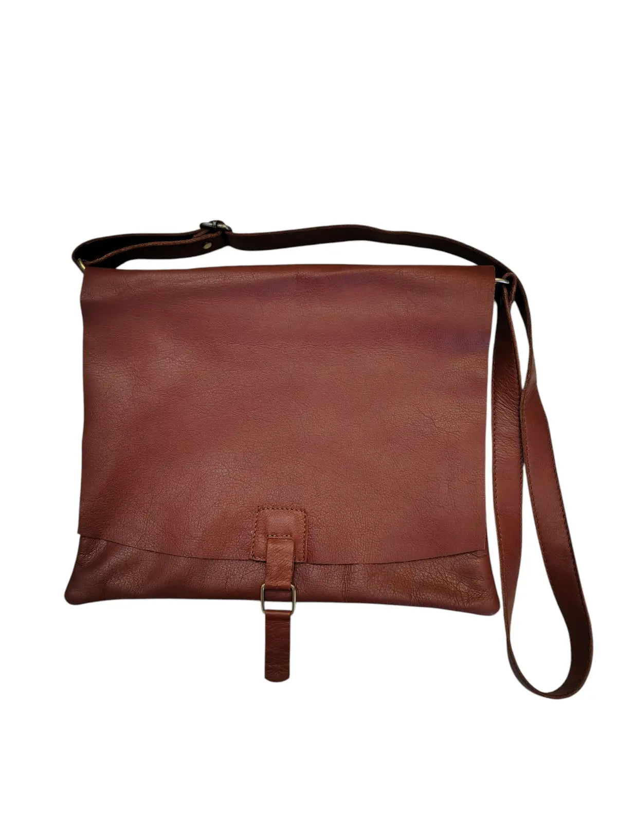 Bandolera de cuero natural color Terracota - Amira
