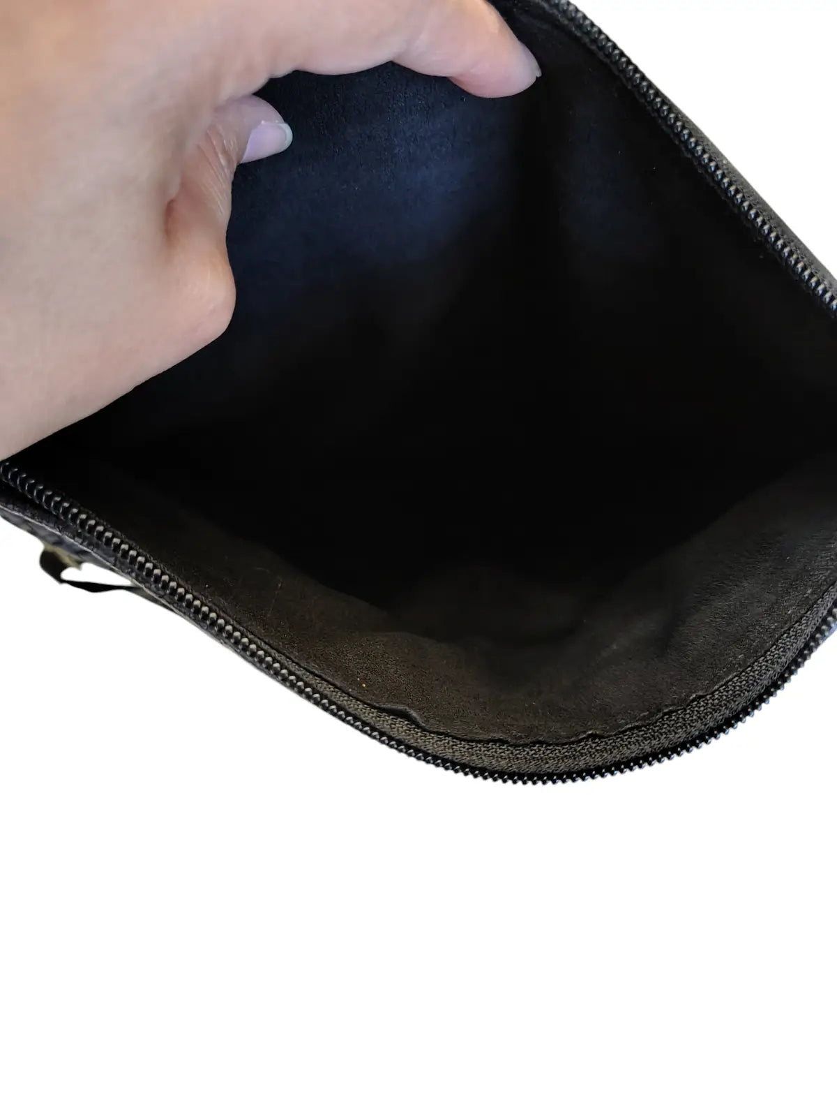 Bandolera de cuero natural tejido color negro – Badra