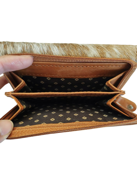 Billetera de cuero natural color café – Nazli