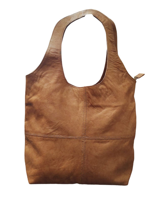 Cartera de cuero natural color camel - Rania