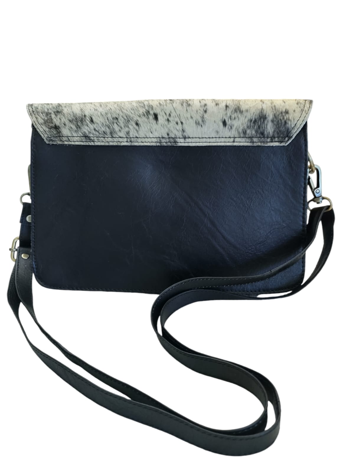 Cartera de cuero natural color negro - Fariha