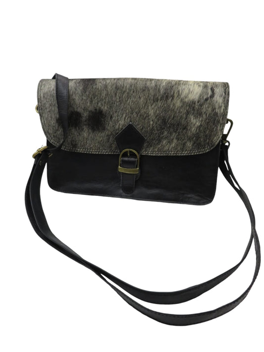 Cartera de cuero natural color negro – Fariha