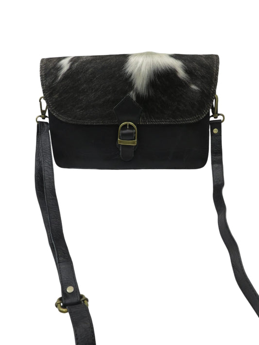 Cartera de cuero natural color negro – Fariha