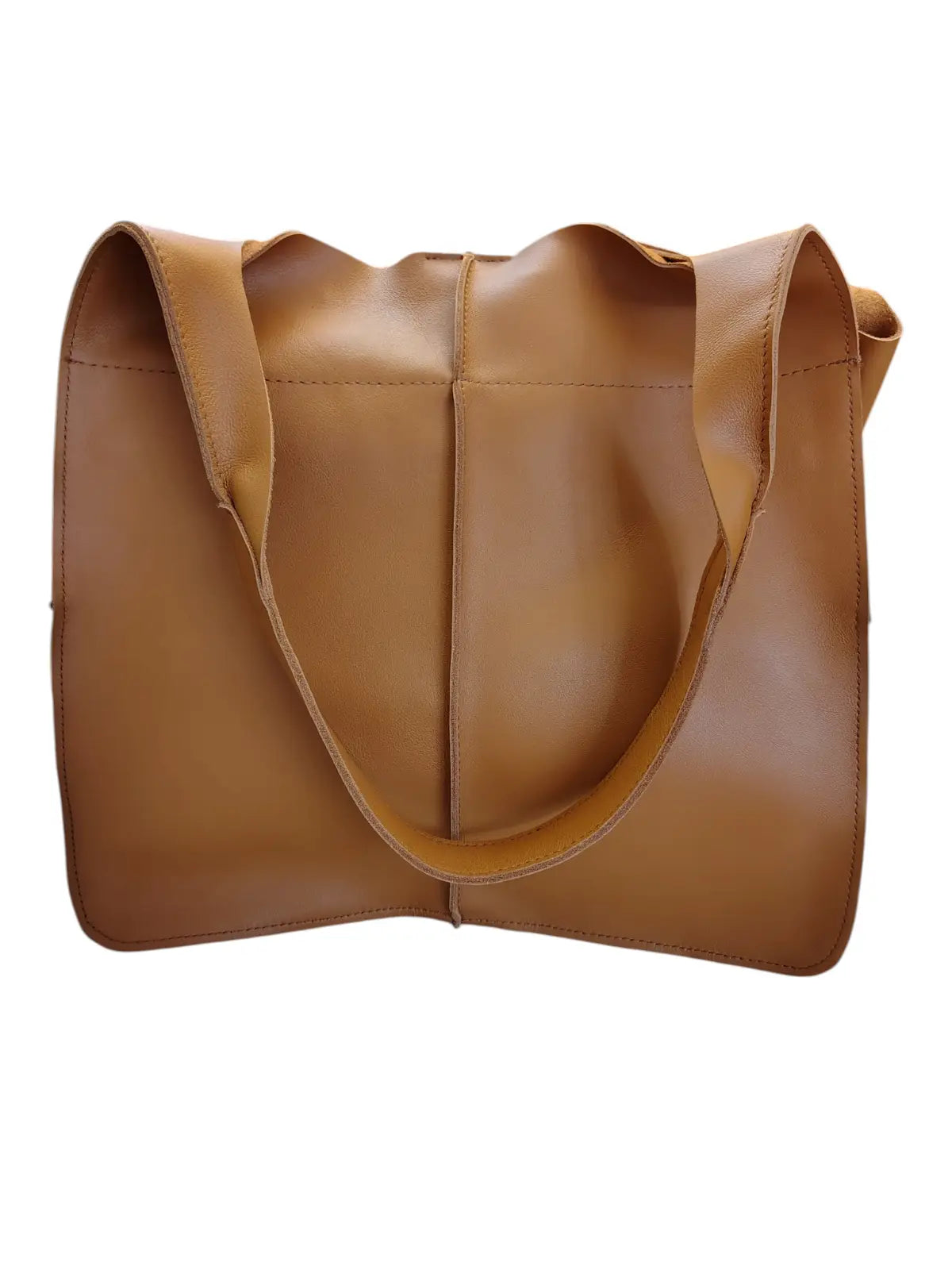 Tote Bag de cuero natural color camel – Soraya
