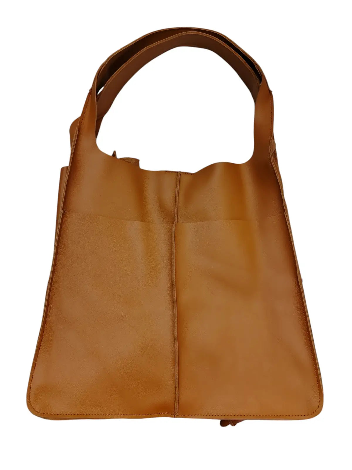 Tote Bag de cuero natural color camel – Soraya