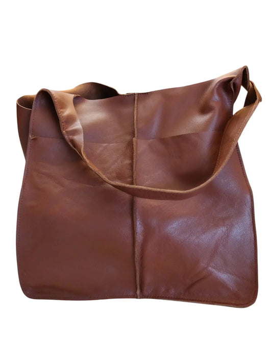 Tote Bag de cuero natural color terracota – Soraya
