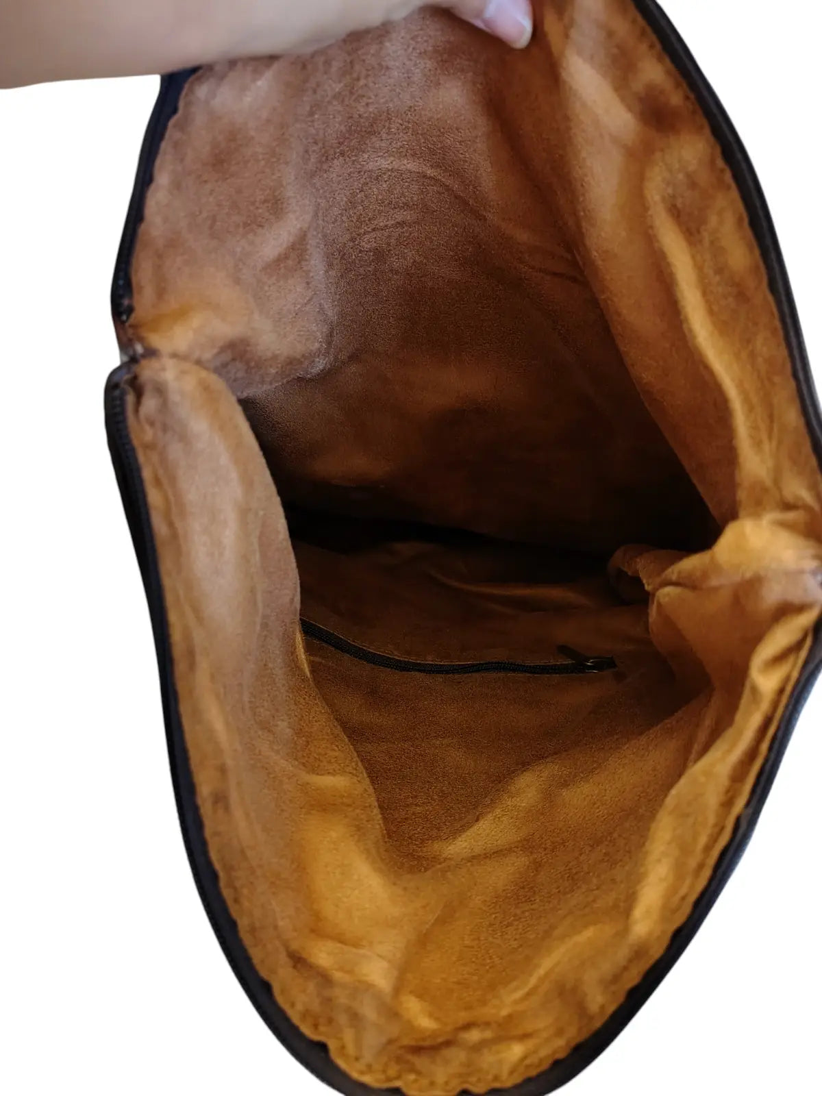 Mochila de cuero natural unisex color café moro - Rashid