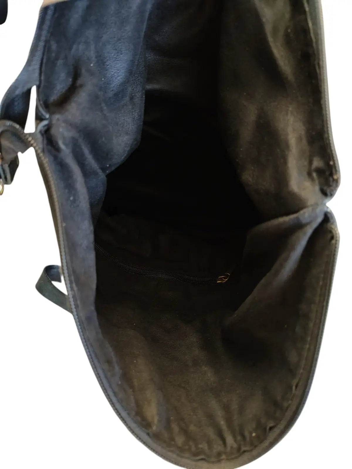 Mochila de cuero natural unisex color negro - Rashid