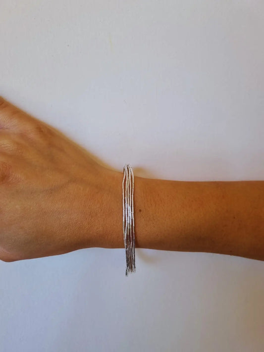 Pulsera de plata 925 con 5 hilos de plata
