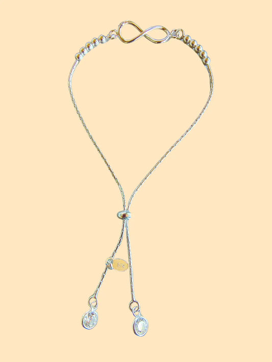 Pulsera infinito de plata 925 ajustable