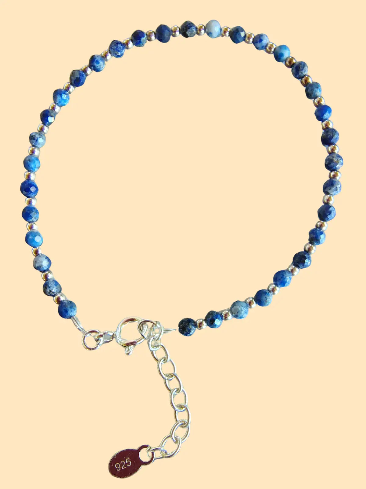 Pulsera de plata 925 con Lapislázuli