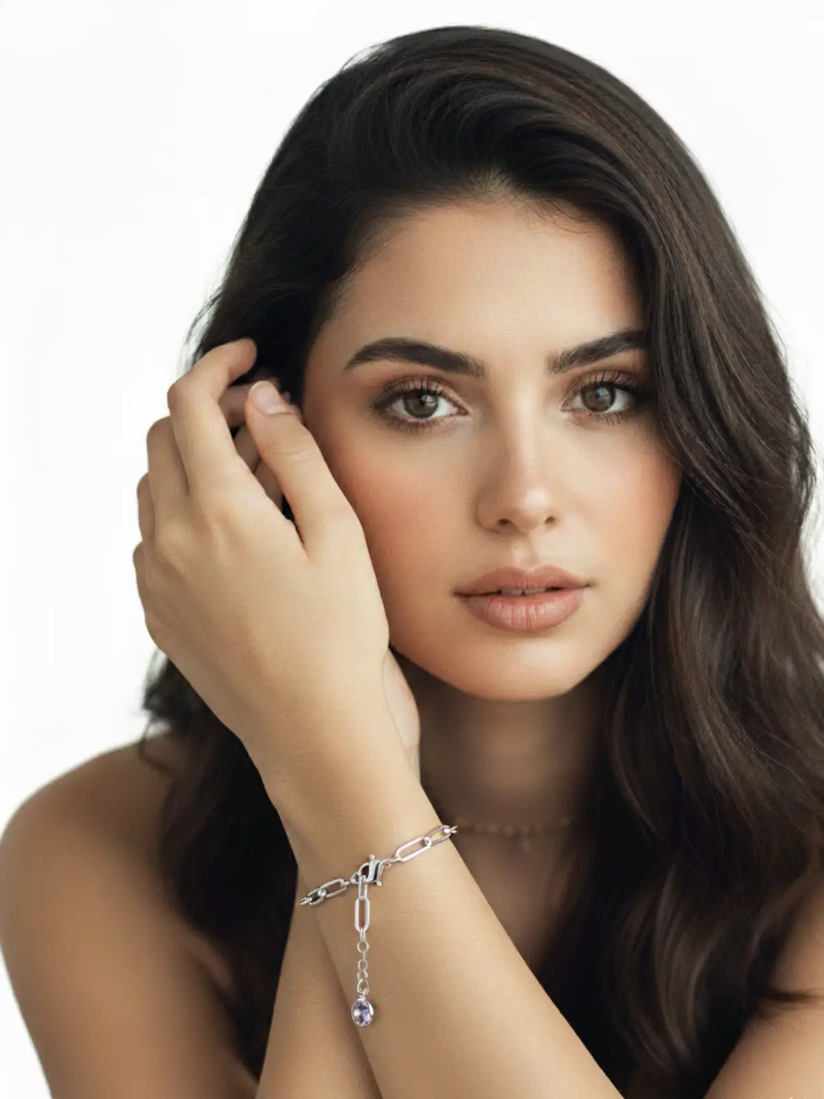 Pulsera de plata 925 con punto de luz