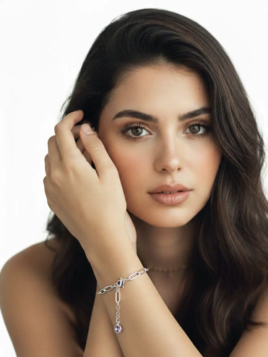 Pulsera de plata 925 con punto de luz
