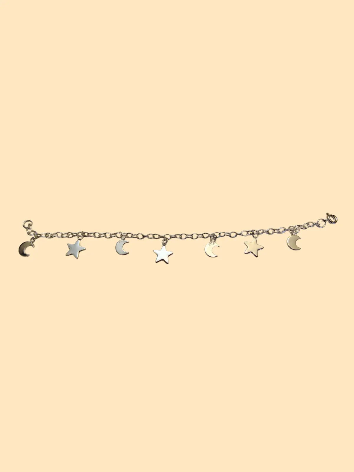 Pulsera de plata 925 con lunas y estrellas