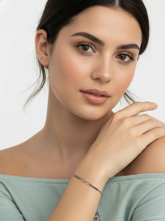 Pulsera infinito de plata 925 ajustable